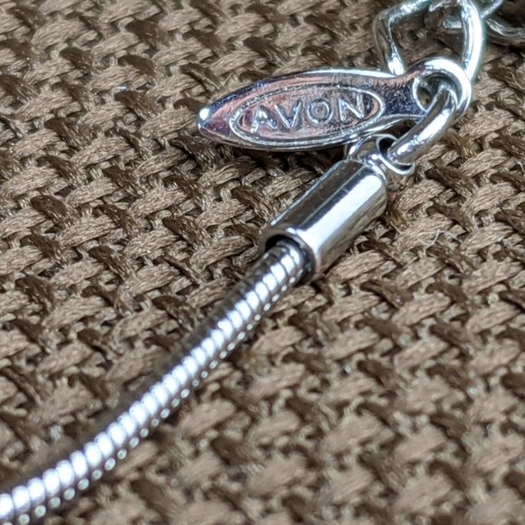 Vintage Avon Monogram Letter P Necklace Snake Chain - Picture 8 of 10